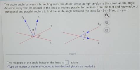 [solved] The Acute Angle Between Intersecting Lines Th