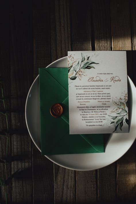 Invitatie De Nunta Goldy Green Weddy Invitatii De Nunta