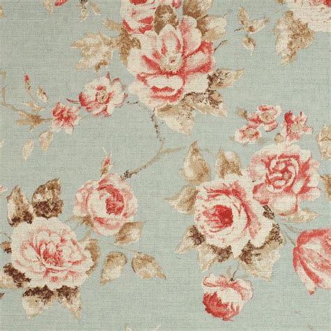 Emma Linen Fabric In Duck Egg Blue Cotton Soft Furnishings Duck