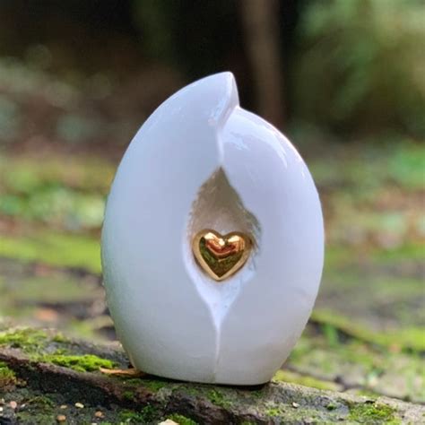 Ceramic Urn For Ashes In A Heart Shape Cremation Urn For Ashes Etsy