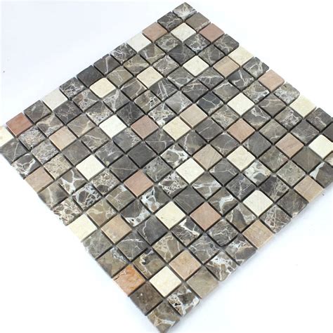 Muster Von Marmor Mosaik Fliesen Braun Mix Lz