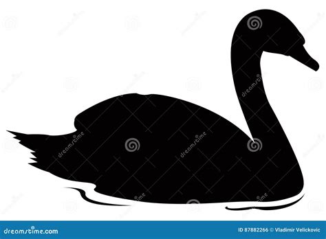 Silueta del cisne ilustración del vector Ilustración de animales