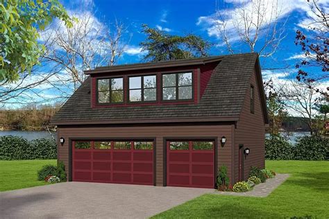 3 Car Detached Garage Plan With Upstairs Open Air Balcony 68843vr Architectural Designs