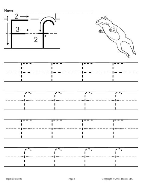 Free Letter F Tracing Worksheets