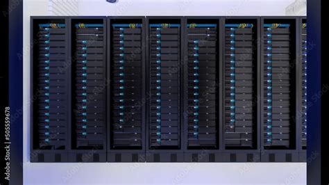 front view  computer racks   server room data protection