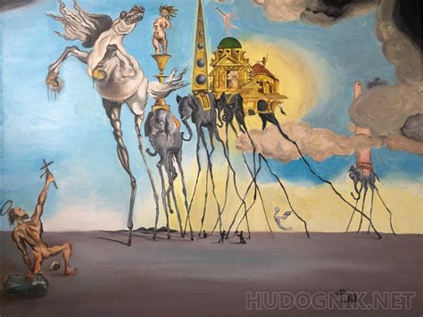 Pintura Salvador Dalí La Tentación De San Antonio Tamaño 50x65 Año