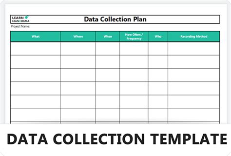 Data Collection Plan Template Learn Lean Sigma