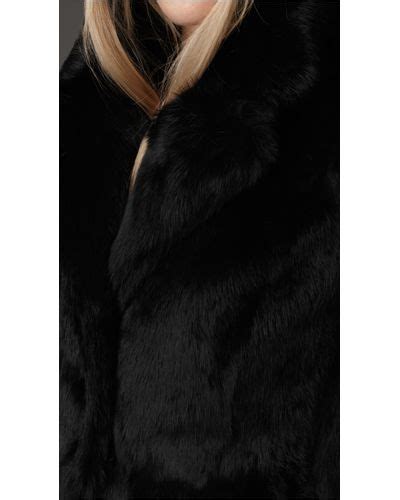 Burberry Fur Trim Peplum Leather Jacket In Black Lyst