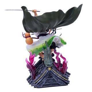 Action Figure Roronoa Zoro Kimono Figura Tr S Espadas Combate Efeitos