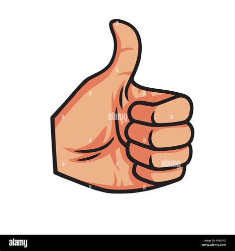 Thumb Up Vector Icon Illustration Stock Vector Image And Art Alamy