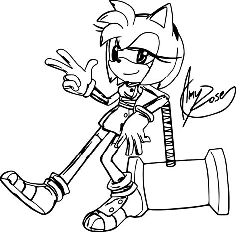 Coloring Pages Amy Rose