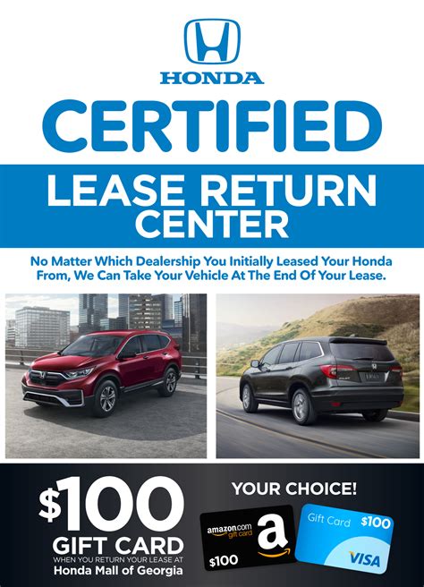 Honda Lease Return Center Honda Mall Of Georgia Serving Athens Ga