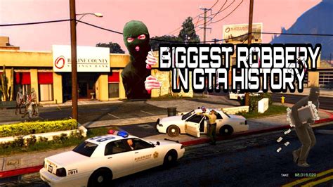 Biggest Bank Robbery In Gta History K Fps True Hdr Youtube