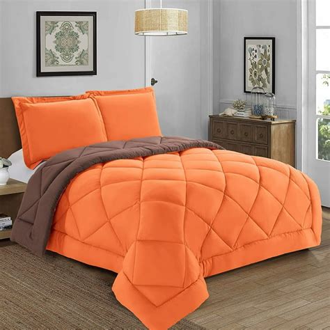 All Season Comforter Set Reversible 3 Piece Bedding With Super Soft Down Alternative Fill