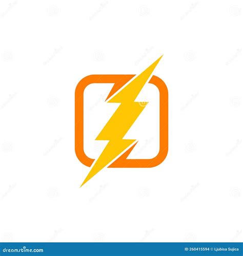 Logotipo De Flash Icono De Rayo De Trueno Aislado En Fondo Blanco