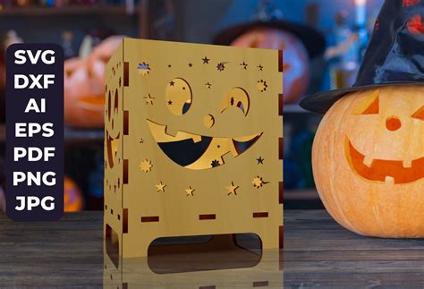 Halloween Night Lantern Laser Cut Svg 03 Graphic By LaijuAkter