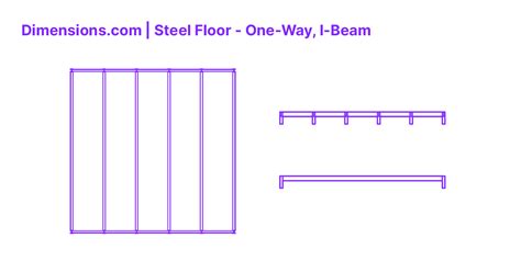 Steel Floor One Way I Beam Dimensions And Drawings