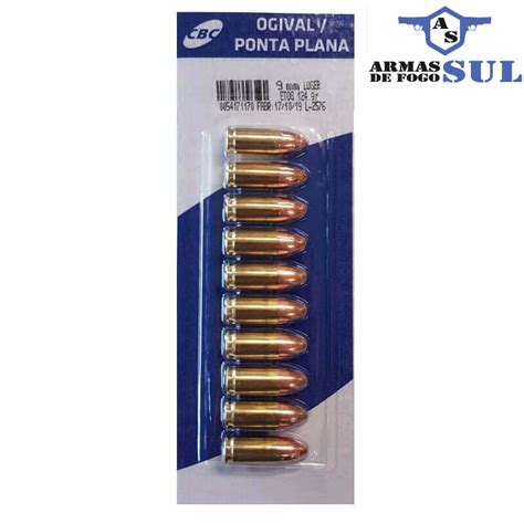 Munição CBC 9MM Luger ETOG 124GR World Comercio de Armas