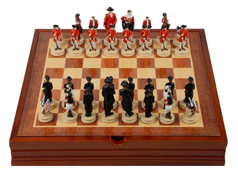 REVOLUTIONARY WAR THEMED CHESS SET 32 pieces BEAUTIFUL AND UNIQUE ...