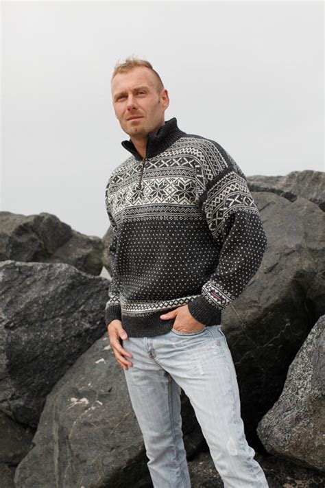 Faroese Jumper From Norwool Of Pure New Wool With Classic Pattern