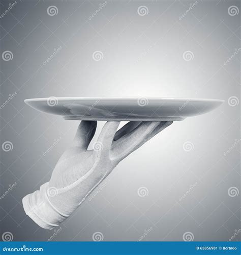 Hand Holding Plate Stock Image Image Of Platter Utensil 63856981