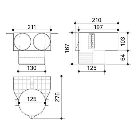 Fränkische profi air classic Luftdurchlass plus 90 DN 125 2 x DN 90 Kurz