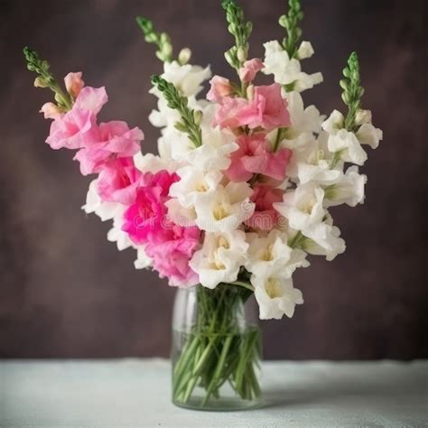 Bouquet With Pink And White Snapdragons Mother S Day Flowers Design