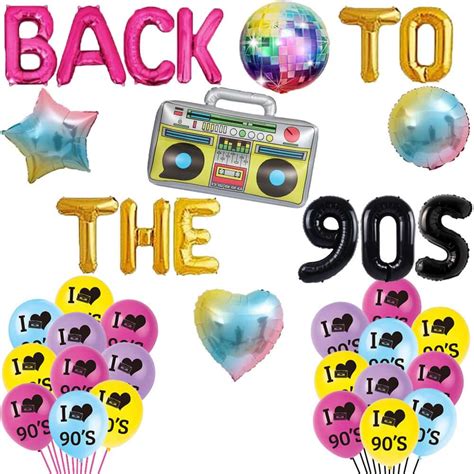 Back To The S Balloons Retro Radio S Party Banner Throwback S