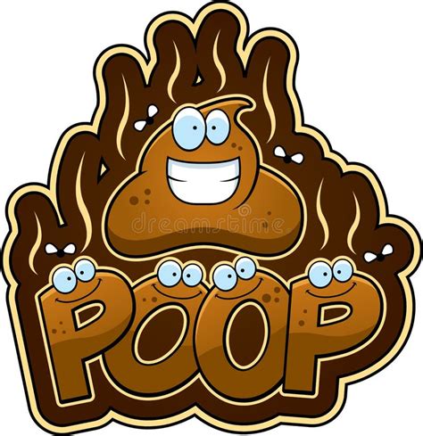 Cartoon Poop Text Stock Vector Illustration Of Feces 119647775