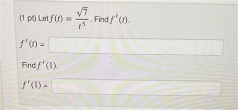 Solved Pt Let F T T Find F T F T Find F Chegg