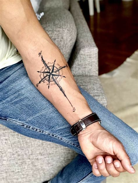 Pin By Miranda Breedsteen On Men Compass Tattoo Forearm Compass Tattoos Arm Tattoos For Guys