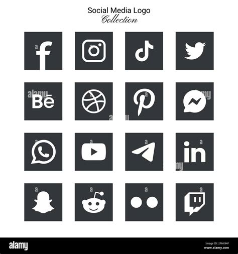 Popular Social Network Logo Icons Facebook Instagram Youtube