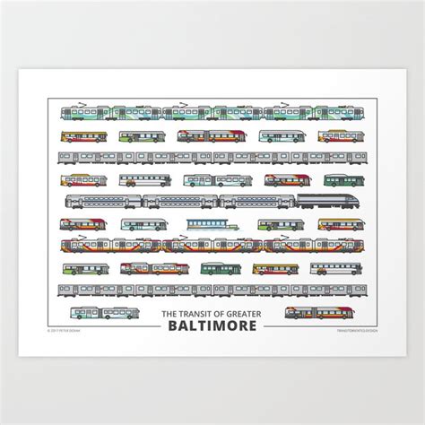 The Transit of Greater Baltimore Art Print by Transit Oriented | Society6