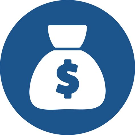 Money Bag Icons Design In Blue Circle 14031910 PNG