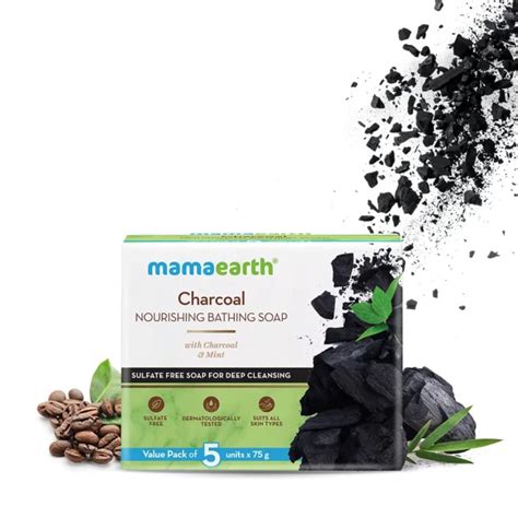 Mamaearth Charcoal Nourishing Bathing Soap With Charcoal And Mint For