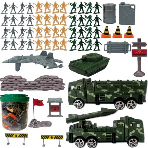 Kit Soldadinhos De Brinquedo Veiculos Militares Guerra Shopee Brasil