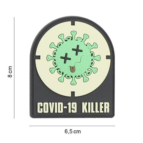 101 Inc Pvc Patch Covid 19 Killer Moralhöjare