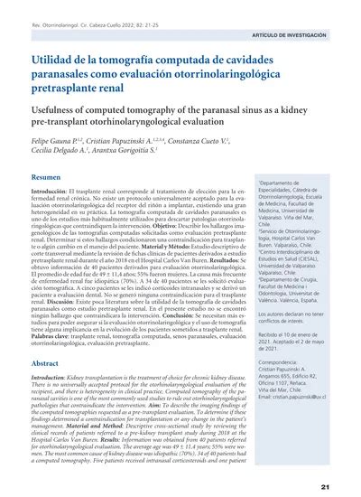 Utilidad de la tomografía computada de cavidades paranasales como