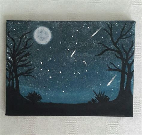 Night sky, acrylic painting