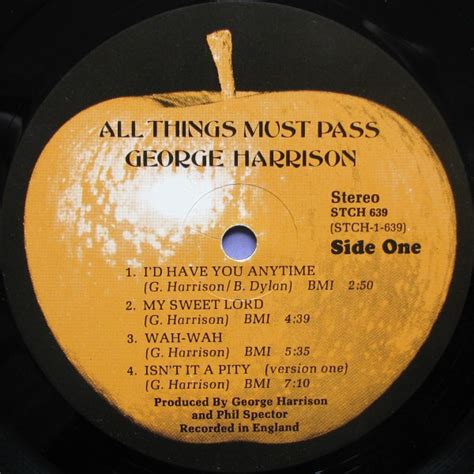 George Harrison - All Things Must Pass - Used Vinyl - High-Fidelity ...