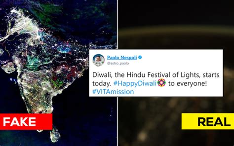 An Astronaut Shares A Pic Of India During Diwali From Space, And This ...