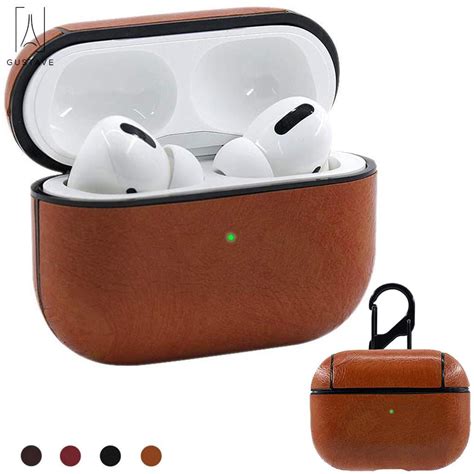 Gustave Compatible Airpods Pro Case Cover Leather Protective Case Skin