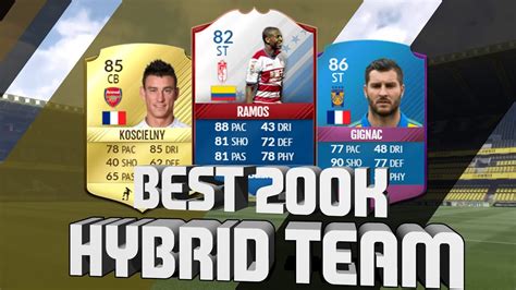 Fifa 17 Best 200k Hybrid Squad Builder Youtube