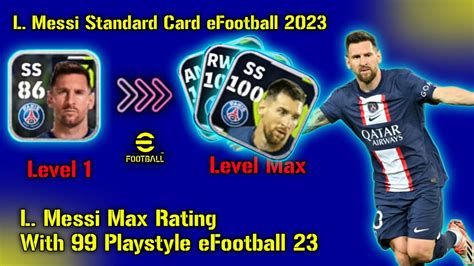 L Messi Max Rating EFootball 23 Mobile How To Train Messi Standard