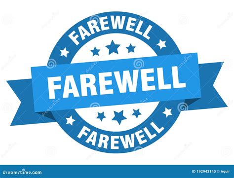 Farewell Round Ribbon Isolated Label Farewell Sign Vector