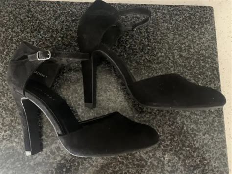 New Look Black Ankle Strap Fastening High Heel Shoes Size 3 £1 00