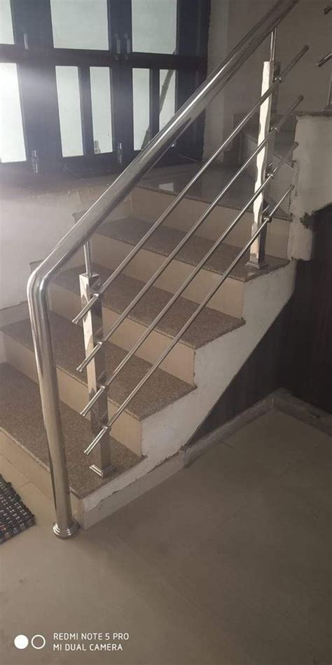 And Silver Staircase Stainless Steel Railing For Offices At Rs