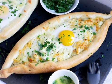 Khachapuri Georgian Cheese Egg Bread Gradfood