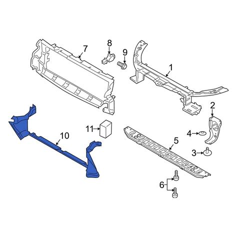 Land Rover OE LR034397 Front Lower Radiator Support Air Deflector