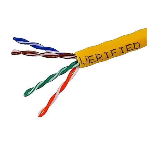 Cat6 24AWG UTP Bulk Cable Stranded CM Rated Pure Bare Copper 1000ft